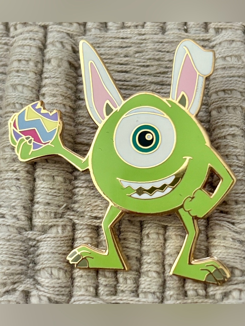 DISNEY 2003 Monsters, Inc. Mike Wazowski Easter Bunny Pin